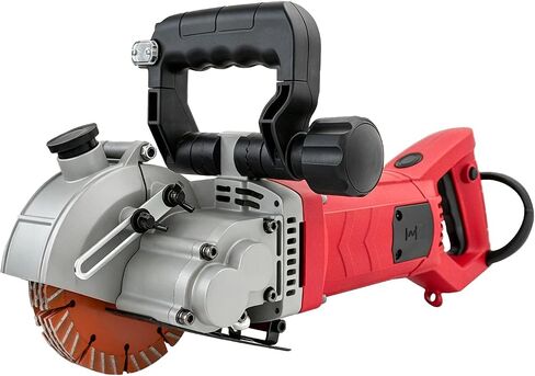 Wall Chaser, 110V Electric Concrete Saw, Groove Cutting Machine, Wall Chaser Concrete Cutter With Laser Guide, Dust-Resistant Design, Includes 5 5-Inch (133 mm) Blades in Kuwait