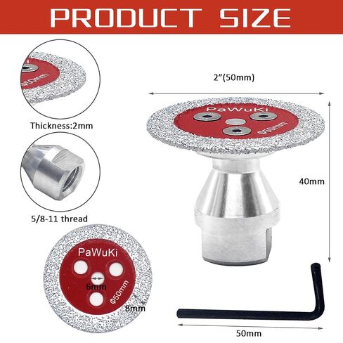 Mini Diamond Engraving Saw Blade - 1-9/16 Inch(40mm) Cutting Disc with 1pc 5/8''-11 Thread Flange for Marble Granite Artificial Stone Porcelain Tile Ceramic 5 Pcs in Kuwait