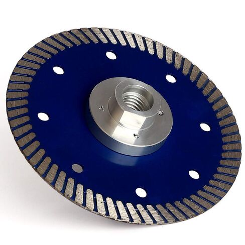 5" Diamond Turbo Saw Blade Porcelain Cutting Blade with Removable 5/8"-11 Flange for Cutting Granite Marble Ceramic Tile(5"-Flange) in Kuwait