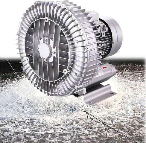 Regenerative Blower High-Pressure Vortex Ring Phase Blower Industrial Vacuum Pump,Regenerative Vortex Ring Blower High-Pressure 380V Three-Phase 250W-1500W for Sewage Aeration and Aquariums, in Kuwait