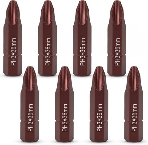 8 PCS PH3 Impact Bit 5/16 Hex Bit 36mm Length Impact Screwdriver Bits S2 Alloy Steel in Kuwait