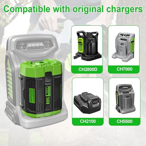 waitley 56V 5.0Ah Replacement Battery Compatible with EGO Tools | Lithium-Ion Battery Compatible With BA2800T BA2800 BA4200 BA1400 Power Tools Lawn Mower Leaf Blower Not Made By EGO in Kuwait
