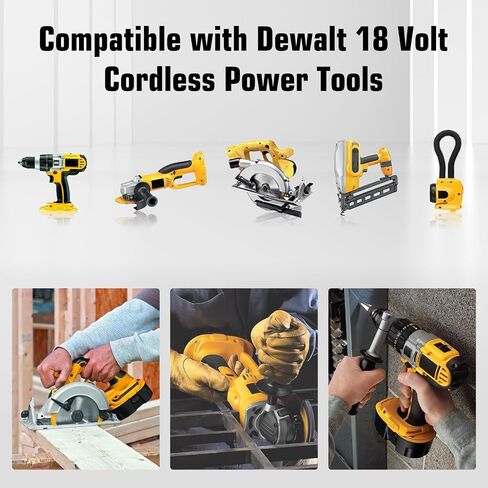 2 Packs 4500mAh High Capacity DC9096 Replacement for Dewalt 18V XRP Battery Compatible with Dewalt 18 Volt Battery DW9098 DW9099 DE9095 DE9098 Series Power Tools(Orange) in Kuwait