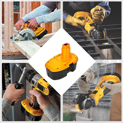 2 Packs 4500mAh High Capacity DC9096 Replacement for Dewalt 18V XRP Battery Compatible with Dewalt 18 Volt Battery DW9098 DW9099 DE9095 DE9098 Series Power Tools(Orange) in Kuwait