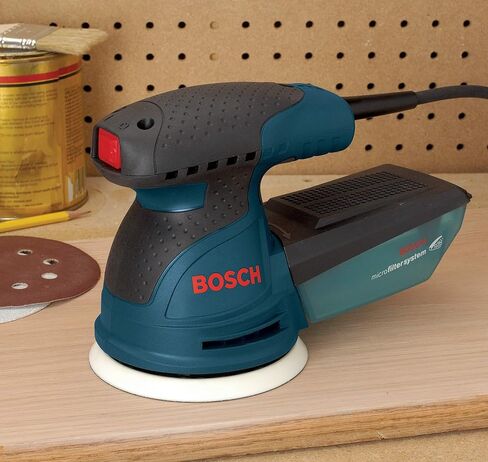 Bosch ROS20VSC-RT 5 in. VS Palm Random Orbit Sander Kit with Canvas Carrying Bag (Renewed) in Kuwait