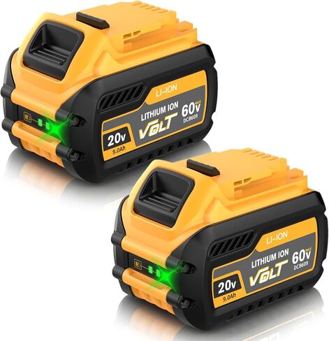 2Pack 8000mAh Replacement for Dewalt 20V Max Battery and Charger Compatible with Dewalt 20V Max Battery XR Cordless Tools DCB206 DCB200 DCB201 DCB204 DCB207 DCD/DCF/DCG Power Tool in Kuwait