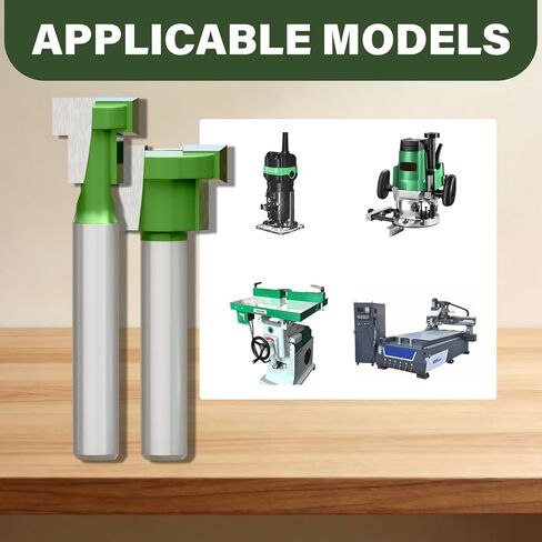 CSOOM 6PCS Keyhole Router Bits Set, 1/4" Shank Router Bit Set, Includes 1/4", 5/16", 3/8", 9/16", 1/2" and 5/8" Cutter Diameters in Kuwait