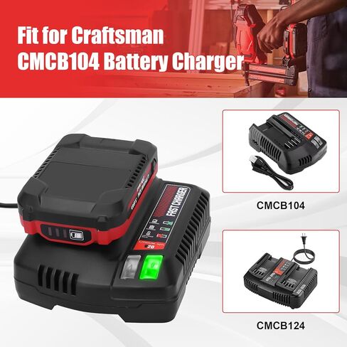 2 Packs 3.6Ah CMCB202 Battery Replacement for Craftsman 20V Battery | Compatible with Craftsman 20 Volt Lithium ion Batteries CMCB201 CMCB202-2 CMCB204 CMCB205 CMCB206 CMCB209 in Saudi Arabia