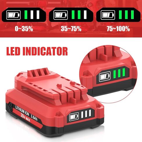 2 Packs 3.6Ah CMCB202 Battery Replacement for Craftsman 20V Battery | Compatible with Craftsman 20 Volt Lithium ion Batteries CMCB201 CMCB202-2 CMCB204 CMCB205 CMCB206 CMCB209 in Saudi Arabia