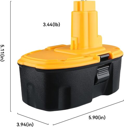 DC9096 4.8Ah Ni-MH Replacement for Dewalt Battery DC9098 DC9099 DE9098 | Compatible with DE9095/9039/9503, no memory effect, overcharge/short-circuit protected, fit 18v tools and chargers in Kuwait