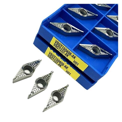 High Toughness Turning Blade Machine Accessories 10PCS VBGT160404-AK H01 Hard Alloy Aluminum Tool Turning Internal Grooving Lathe(VBGT160408-AK H01) in Kuwait