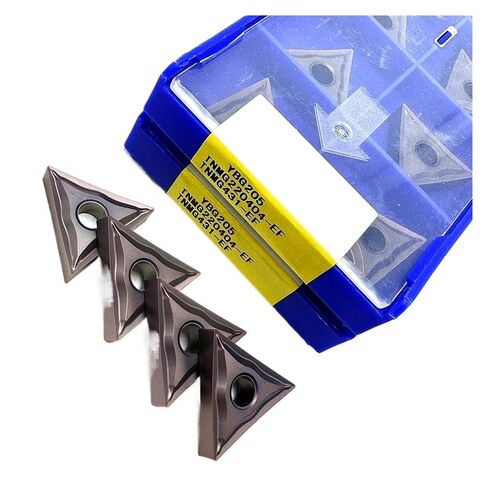 Indexable Lathe Carbide Insert 10PCS TNMG220404 TNMG220408-EF YBG205 Hard Alloy External Turning Tool Lathe Cutting for Steel(TNMG220404-EF YBG205) in Kuwait