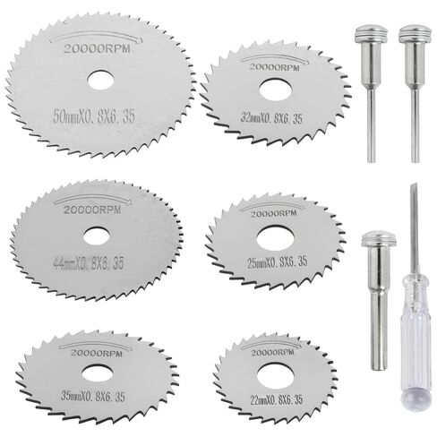 New 6-Pack Drill Saw Blades for Multipurpose Rotary Tool - with 2X 1/8" Round Shank, 1x 1/4" Round Shank for Wood Plastic Aluminum Cutting (Include One Screwdriver) in Kuwait