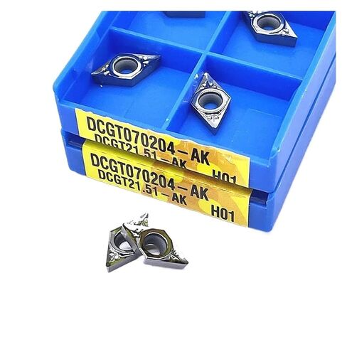 High Toughness Turning Blade Machine Accessories 10PCS DCGT070202 DCGT070204 DCGT070208 DCGT11T302 DCGT11T304 DCGT11T308 AK H01 Hard Alloy Cutter Blade Cutting Tool(DCGT070202 AK H01) in Kuwait