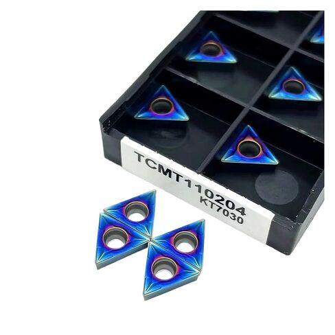 High Toughness Turning Blade Machine Accessories 10PCS Blue TCMT110204 KT7030 TCMT110208 Carbide Internal Turning Tools Latter Tool(TCMT 110208 KT7030) in Kuwait