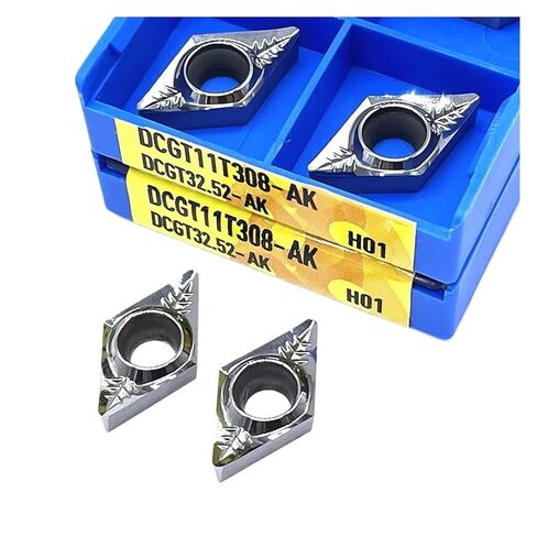 Indexable Lathe Carbide Insert 10pcs DCGT070202 AK H01 Hard Alloy Blade External Turning Tool(DCGT11T308 AK H01) in Kuwait