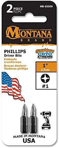 Montana Brand MB-65010 1 in. Phillips No.2 Driver Bits 10 Pack in Kuwait