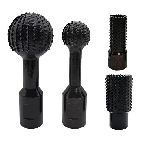 4Pcs Woodworking Grinder Rotary Burrs Carving Tools with 5/8-11 Threads | for 4-1/2" 5" Angle Grinder, Carbon Steel Material, Power Carving Tools, Wood Carving Grinding Polishing Slotting Engraving in Kuwait