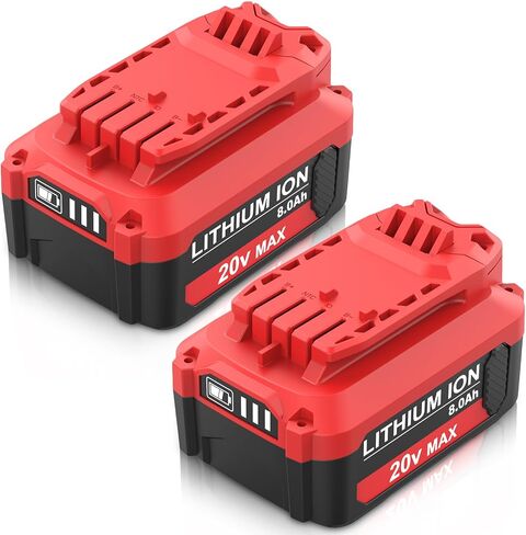 Upgraded to 8000mAh CMCB206 Battery Replacement for Craftsman 20V Battery | 2 Pack Compatible with Craftsman 20 Volt Batteries CMCB209 CMCB205 CMCB204 CMCB202 in Saudi Arabia