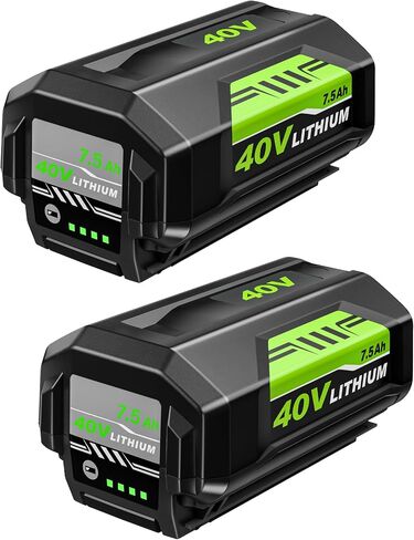 2Pack 7.5Ah Battery Replacement for Ryobi 40V Battery OP40602 OP40601 | Compatible with Ryobi 40 Volt Battery Lithium OP40401 OP40404 OP40602 OP40605 OP4026 Cordless Power Tools in Kuwait