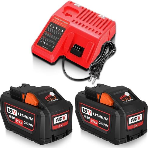 15000mAh 48-11-1812 Replacement for Milwaukee 18 Volt Batteries(Multi-2p) | Compatible with Milwaukee 18V Vacuum, Hammer Drill, Impact Driver, Drill in Kuwait