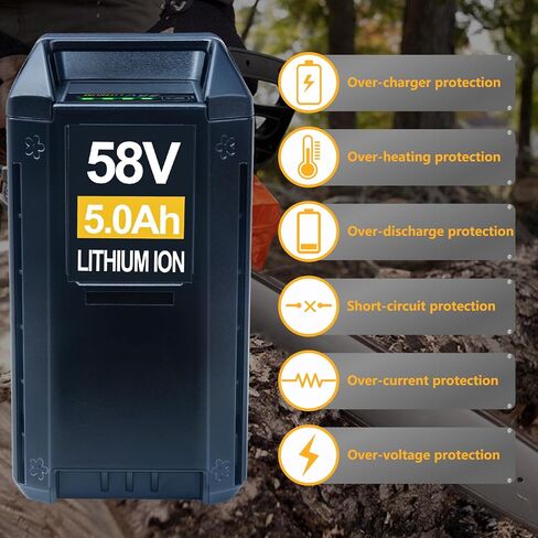DTK Battery Replacement for Echo 58V 5.0Ah Battery CBP-58V40 CBP-58V CHT-58V CDST-58V Cordless Tool in Kuwait