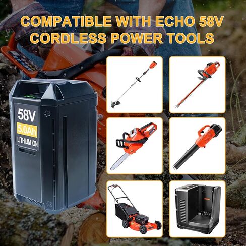 DTK Battery Replacement for Echo 58V 5.0Ah Battery CBP-58V40 CBP-58V CHT-58V CDST-58V Cordless Tool in Kuwait