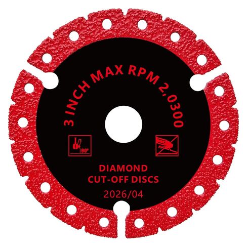 FOXBC 3 inch Diamond Multi-Purpose Saw Blades Metal Cutting Wheel - 3 Pack | Heavy Duty Cut-Off Disc for Metal, Plastic, Porcelain, Ceramic, Marble, Stone in Kuwait