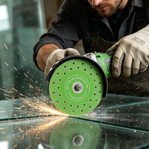 12 Pcs Tile Cutter Diamond Saw Blade, 4.3 Inch Discs for Granite & Glass, Multi-Hole Green Tile Cutting Wheels with Centering Rings, 1mm Ultra-Thin Saw Blades for Angle Grinder in Saudi Arabia
