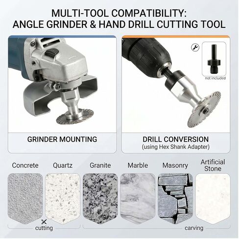 Diamond Mini Saw Blade Set 30/40/50mm with Removable 5/8-11 Flange, Engraving Cutting Disc for DIY Granite Marble Porcelain Ceramic Concrete Stone in Kuwait