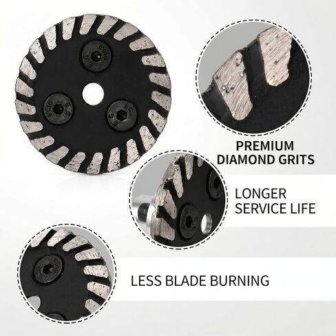 Diamond Mini Saw Blade Set 30/40/50mm with Removable 5/8-11 Flange, Engraving Cutting Disc for DIY Granite Marble Porcelain Ceramic Concrete Stone in Kuwait