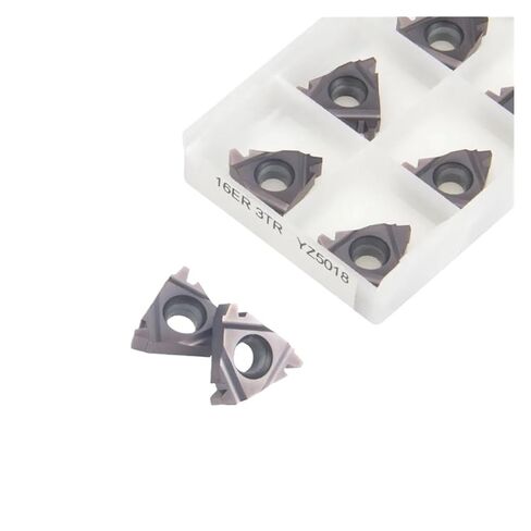 Indexable Lathe Carbide Insert 10pcs 16ER 3TR YZ5018 Hard Alloy Threading Trapezoidal Lathe Thread Tool Blade in Kuwait
