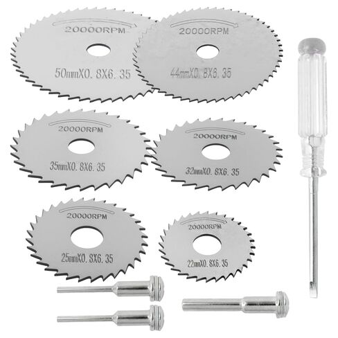 6-Pack HSS Saw Disc Wheel Cutting Blades with 2X 1/8", 1x 1/4" Round Shank Compatible with Multiple Brand Rotary Drill Machine in Kuwait