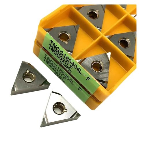 Indexable Lathe Carbide Insert 10PCS TNGG160404R-F TNGG160404L-F NX2525 Hard Alloy Metal External Turning Tool Lathe Cutting(TNGG160404R-F NX2525) in Kuwait