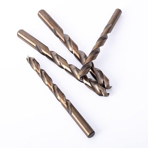 15PCS Cobalt Drill Bit Set, M35 HSS 135° Split Point Twist Jobber Length Drill Bits for Cast Iron, Stainless Steel, Aluminum, Wood & Plastic, with Metal Storage Case (1/16"-3/8") in Kuwait