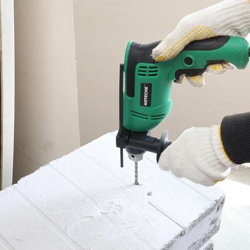 Hoteche 550W 13MM Corded Hammer Drill, 0-3000rpm/0-48000bpm, Copper Motor, Multi-Material Drilling for Concrete/Metal/Wood with Accessories in Kuwait