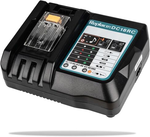 DC18RC 18 Volt 3.0A Rapid Li-ion Charger Replacement Compatible with Makita 18V Battery Charger DC18RD DC18RA DC18SD DC18SE and 18V Lithium-Ion Battery BL1430 BL1815 BL1830 BL1840 BL1850 in Kuwait