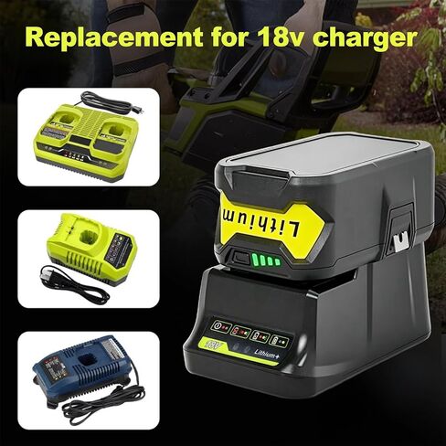P118 Rapid Charger Replacement for Ryobi 18V Battery Charger P118 P119, Compatible with Ryobi 18Volt Battery P108 P104 P105 P102 P103 P109 p107 P190 P122 in Kuwait