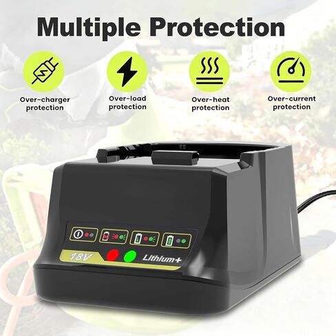 P118 Rapid Charger Replacement for Ryobi 18V Battery Charger P118 P119, Compatible with Ryobi 18Volt Battery P108 P104 P105 P102 P103 P109 p107 P190 P122 in Kuwait
