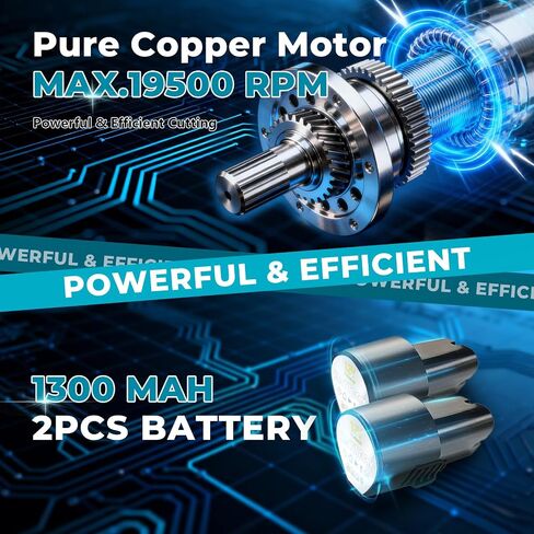 Mini Angle Grinder Cordless 19500 RPM SIEARPUORL 12V Brushless Small Angle Grinder Tool with 2 PC 2000mAh Batteries Charger,Cordless Grinder for Metal Cutting 13pcs Handheld Grinder Kit,Tile Polishing in Kuwait
