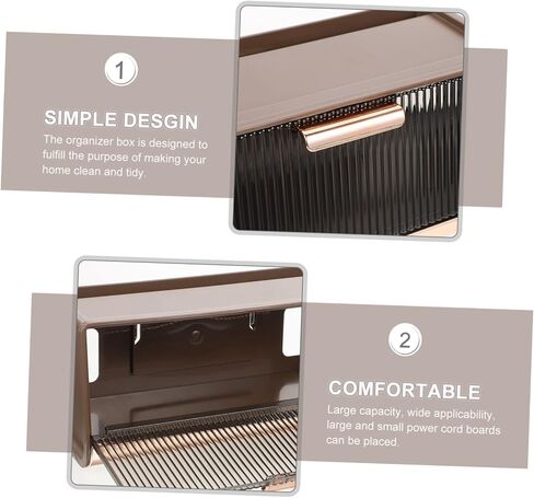 Wifi Router Storage Box Wall Mount Organizer Cable Hider for Router Medium Mocha Brown Decorative and Functional for Home Office in Kuwait
