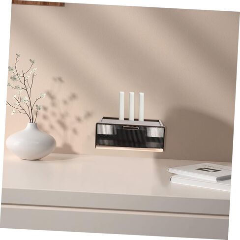 Wifi Router Storage Box Wall Mount Organizer Cable Hider for Router Medium Mocha Brown Decorative and Functional for Home Office in Kuwait