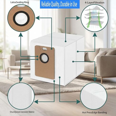 R11 Replacement Dust Bags For Redroad R11 Robot Vacuum Cleaner :10 Pack | Spare Parts Accessories in Kuwait