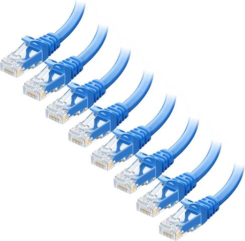 Cable Matters 8-Pack Snagless Short Cat 5e Ethernet Cable 1 ft (Cat 5 Ethernet Cable, Cat5e Cable, Cat 5e Cable, Cat5 Ethernet Cable, Internet Cable, Network Cable) in Black in Saudi Arabia
