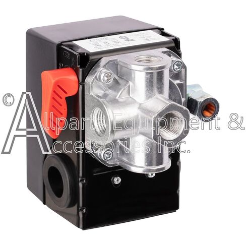 AC-0746 Pressure Switch 4-Port 110-135 PSI 2-Pole 120-240V Compatible with Craftsman, DeVilbiss, and Porter Cable Air Compressor Units in Kuwait