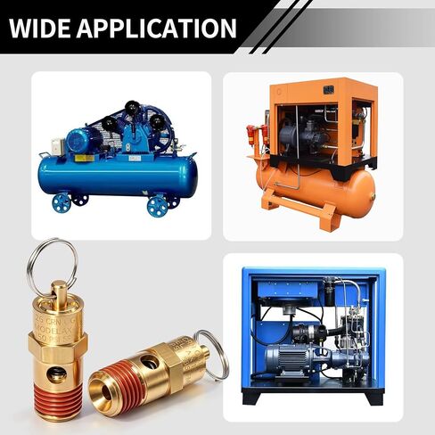 1/4 Inch Air Compressor Check Relief Valve, Brass Safety 150 PSI Pressure Relief Valve 2pcs in Kuwait