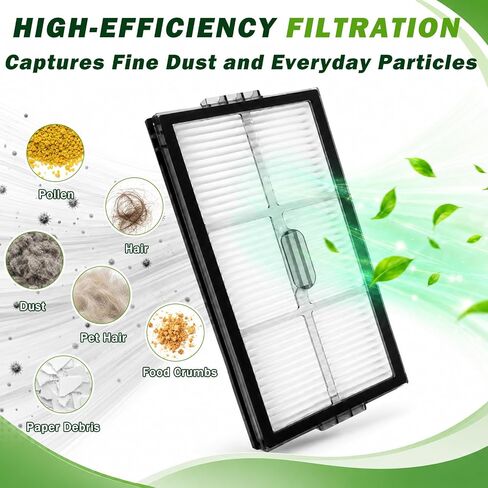 HEPA Filters for Roborock Saros 10R, Saros 20, Qrevo CurvX, Saros 20 Sonic, Saros Z70, Qrevo Edge 2 Robot Vacuum, Washable Replacement Filter Accessories, 6-Pack in Kuwait