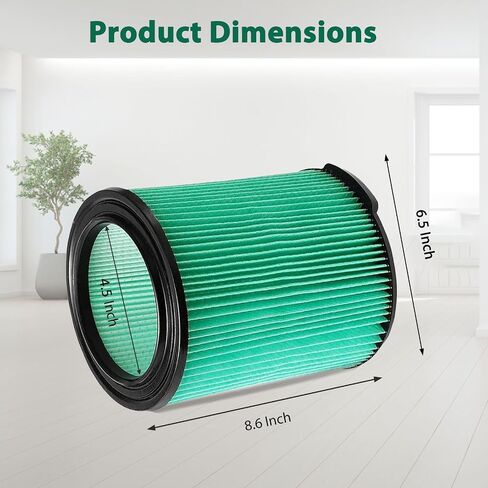 VF6000 Filter for Ridgid 5-20 Gallon Wet Dry Vacuums WD5500 WD0671 WD6425 WD7000 WD1280 WD1851 WD1680 WD1956 RV2400A 1400RV RV2600B 2 Pack VF6000 Filters + 4 Pack VF3502 Bags in Kuwait
