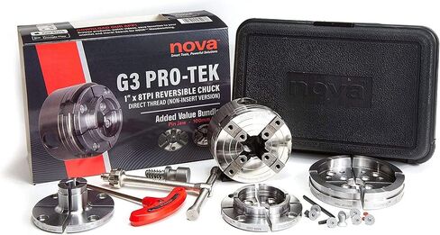 NOVA 48293 12-Piece PRO-TEK G3 1 in. x 8 TPI Reversible Wood Turning Chuck Set in Kuwait