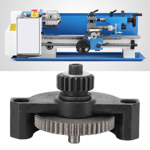 Cryfokt Mini Lathe Gear with Mount, Flexible Drive Variable Speed Gear Replacement for 0618 CJ18 CJ0618A 0618 3B 8x14 7x10 7x12 7x14 Mini Lathe Spindle, Easy to Install in Kuwait